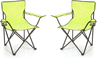 BigDean Campingstuhl 2x Faltstuhl Campingstuhl Anglerstuhl Getränkehalter Klappstuhl