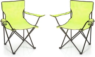 BigDean Campingstuhl 2x Faltstuhl Campingstuhl Anglerstuhl Getränkehalter Klappstuhl