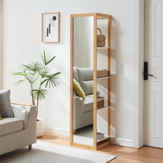Spiegelregal As 170 x 40 x 35 cm Bambus [en. casa]