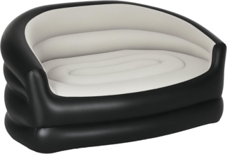 Outsunny Luftsessel Aufblasbares Sofa mit weichem Plüsch, (Luftsofa, 1-tlg, Aufblasbare Couch), für Indoor, Outdoor, Hellgrau, 125 x 100 x 87 cm