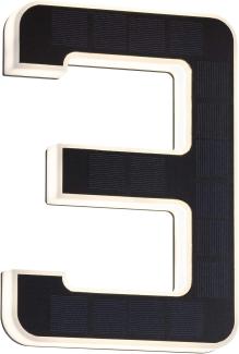 Paulmann No. 79844 Outdoor Solar Hausnummern 3 IP44 3000K Akku wechselbar