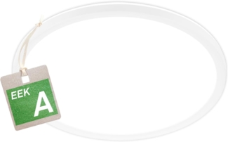 BRILONER - LED Deckenleuchte Effizienzklasse A, ca. 50.000 Std. Licht, 11W bei 2400lm, LED-Panel flach, helle energiesparende Deckenlampe Wohnzimmer, Küchenlampe, Wohnzimmerlampe, 29x3 cm, Weiß
