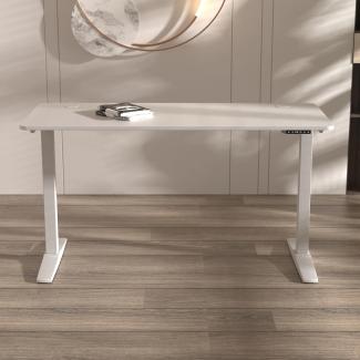 pro. tec 'Kento' Höhenverstellbarer Tisch, Weiß, 140x60 cm