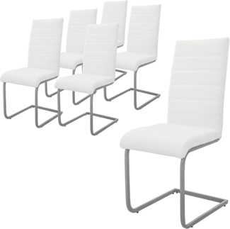 ML-DESIGN Stuhl Esszimmerstühle Schwingstühle mit Rückenlehne Design Küchenstühle (6 St), Polsterstuhl Freischwinger 6er Set Küchenstuhl bis 120kg Kunstleder