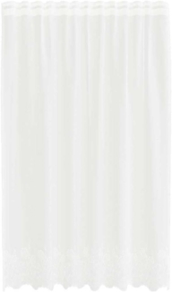 vidaXL Spitzenvorhang mit Vorhängen Weiß 150x245cm Polyester 4107757