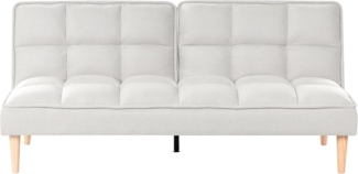 Schlafsofa SILJAN Stoff Cremeweiß 3-Sitzer