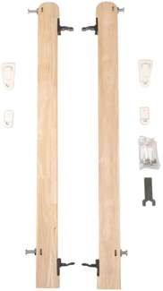 Safetots Mehrfachpaneel-Barriere und Spielplatz aus Holz, Wandmontagesatz, Natur, Holz, Wandmontagesatz für Mehrfachpaneel-Barriere