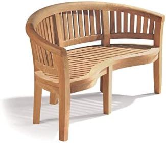 Bananenbank Avellino Teak Massivholz - Breite: 150 cm