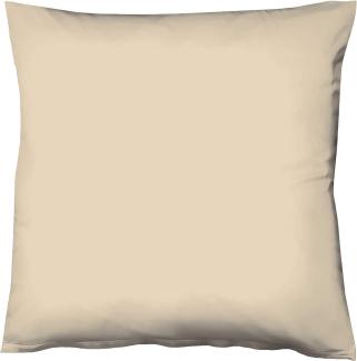 Fleuresse Mako-Satin-Kissenbezug uni colours Farbe beige 2043 Größe 50 x 50 cm