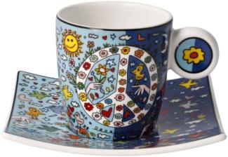 Goebel Espressotasse James Rizzi - Give Peace a Chance, Fine Bone China, Bunt, 0. 1 L, 26102741