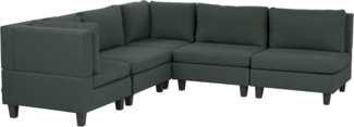 Beliani 'Unstad' Sofa, Grün, Stoff, 72 x 228 x 228 cm, ohne Ottomane, Rechts