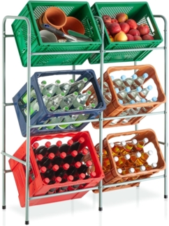 tectake Stabiles Kistenregal Getränkekistenregal Kastenregal - Diverse Modelle - (für 6 Kästen | Nr. 401728)