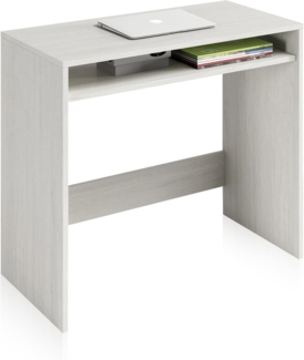 Habitdesign, Schreibtisch in Alpenweiß – kompakter Computertisch/Jugendtisch, für kleine Räume, Studium oder Kinderzimmer, Maße: 79 x 79 x 43 cm (B x H x T), Modell Star New