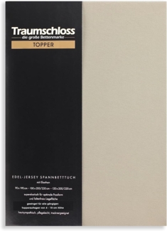 Traumschloss Topper Edel-Jersey Spannbettlaken kiesel 180-200x200-220