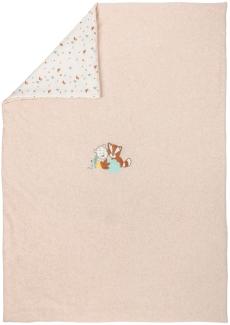 Nattou Kuscheldecke für Babys, Ca. 100 x 135 cm, PETA-geprüft und vegan, Boris & Jungo, Beige