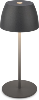 DiKa LED Akku-Tischleuchte Serina Mini Touch anthrazit 20 x 8 cm warmweiß