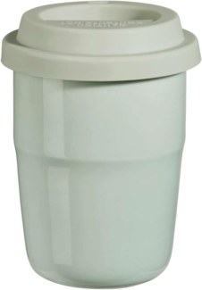 ASA Selection cup & go Thermobecher mint, Deckel mint, Isolierbecher, Trinkbecher, Porzellan / Silikon, Mintgrün, 200 ml, 34703024