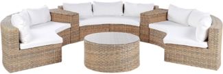 Lounge Set SEVERO 9 Personen Goldbraun