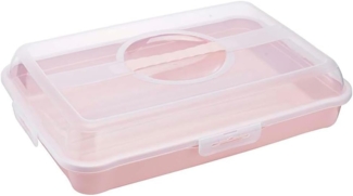 keeeper Sandwich-, Kuchen- und Muffin-Butler, Polypropylen, Rechteckig, Enrico, Nordic Pink (Rosa), 43 x 29,5 x 10,5
