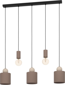 Eglo 900346 Hängeleuchte GAZZOLA E27 5X40W Mokka L:91cm B:15cm H:110cm dimmbar