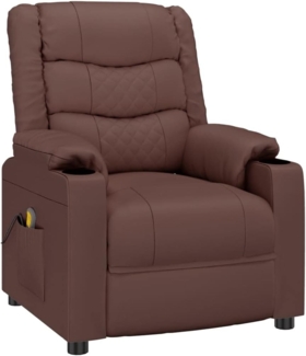 vidaXL Massagesessel Braun Kunstleder [348051]