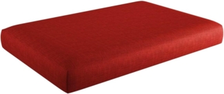 sunnypillow Palettenkissen mit abnehmbarem Bezug Kaltschaum Palettenauflage Palettenpolster Palettensofa Sitzkissen Rückenlehne Indoor Outdoor Sitzkissen 120 x 80 x 15 cm Rot
