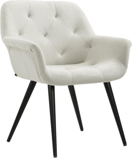 CLP Esszimmerstuhl Langford Metallgestell,beige Stoff