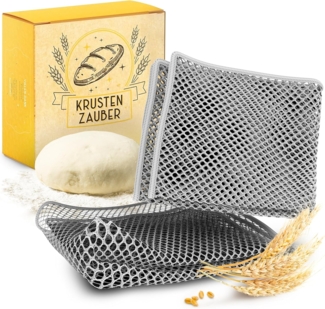 Krustenzauber Backmatte Zubehör - Brotschlingen, Schneebesen, Backmatte, Teig Reinigungstücher, 2x Teigreinigungstuch