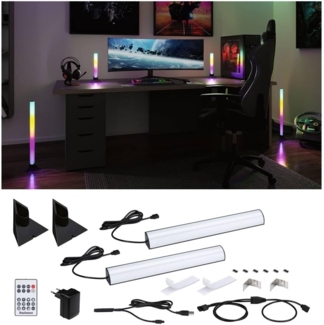 Paulmann 5176 EntertainLED Bundle Lightbar Dynamic RGB mit Standfuß 2er-Set 30cm