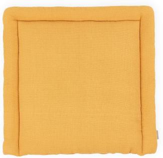 KraftKids Wickelauflage in Waffel Piqué mustard, Wickelunterlage 85x75 cm (BxT), Wickelkissen