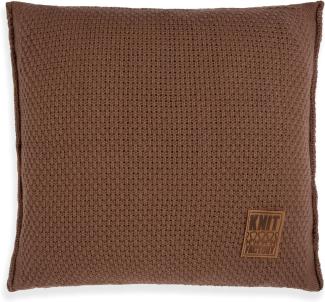 Knit Factory Jesse Kissen 50x50 cm Glatt Braun