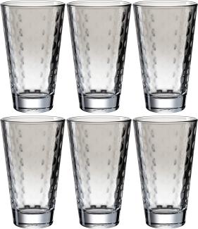 Leonardo Longdrinkglas 200 ml Optic [6 Stück] grau rund Ø 8 x H 13 cm