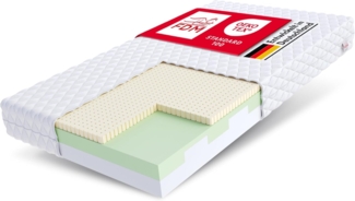 Matratze BITONTO Kaltschaum Latex HR Schaum 7 Zonen 80x200 H2/H3 15 cm JERSEY