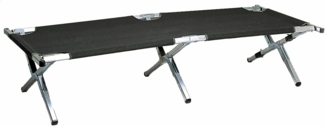 BasicNature Travelchair 'Feldbett', 210 cm, schwarz