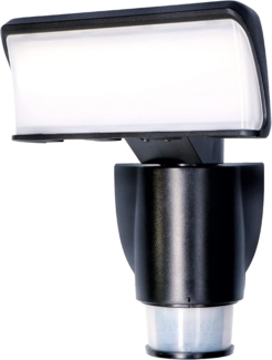 Außenwandleuchte, LEDs/18W, 1100 lm, 4000K, mit Bewegungsverfolgungssensor schwarz