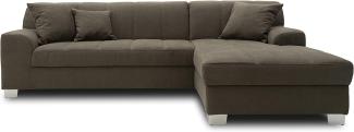 DOMO collection Capri Ecksofa | Eckcouch in L-Form, Polsterecke Sofa Garnitur, kaki, 239 x 152 x 75 cm