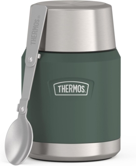 THERMOS Thermobehälter ICON FOOD JAR, Thermobehälter für Essen, spülmaschinenfest, Edelstahl, Kunststoff, Silikon, (1-tlg), 0,47l, 10h heiß & 24h kalt, dicht & auslaufsicher, mit Löffel