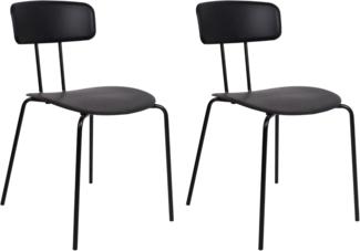 Esszimmerstuhl 2er Set SIBLEY Schwarz