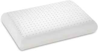 Letti Moderni Latexkissen Natur Classic - Nackenkissen Baumwoll Kissenbezug - 40x60, 40x70, 40x80 Höhe 14 cm - 40x80x14