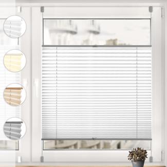 Sonello Plissee Klemmfix ohne Bohren 70cm x 200cm Grau Faltrollo Plisseerollo Jalousie für Tür & Fenster Blickdicht Sichtschutz Sonnenschutz Fertifplissee Rollo