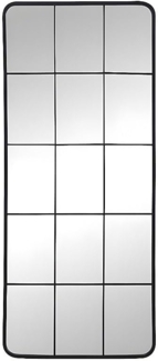 Vente-unique - Spiegel Fenster-Optik - 60 x 140 cm - Industrial-Stil - Metall - Schwarz - SCIARA