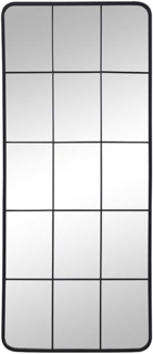 Vente-unique - Spiegel Fenster-Optik - 60 x 140 cm - Industrial-Stil - Metall - Schwarz - SCIARA