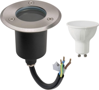 LED Einbau Bodenleuchte Bodenspot Bodenstrahler Rund mit 5W LED Neutralweiß