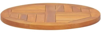 vidaXL Tischplatte Massivholz Teak Rund 2,5 cm 50 cm 316154