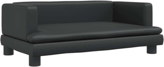 vidaXL Kindersofa Schwarz 80x45x30 cm Kunstleder 3196312