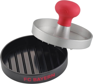 RÖSLE FC Bayern Edition Burgerpresse, silberfarben / rot / schwarz
