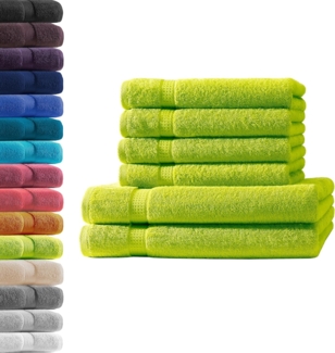 Hometex Premium Textiles Handtuch in Premium Qualität 500 g/m², Feinster Frottier-Stoff 100% Baumwolle, 2x Duschtuch + 4x Handtuch, weich, saugfähig, extra schwer & flauschig - TEST BILD TOP MARKE 2025