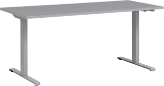 Schildmeyer Schreibtisch Onno, höhenverstellbar, 701600, Holzwerkstoff, platingrau, 160 x 75 x 71 cm