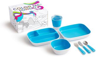 Munchkin Color Me Hungry Geschirr-Set Blue Blau