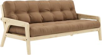 KARUP DESIGN GRAB Schlafsofa Gestell Natur Matratze Mocca